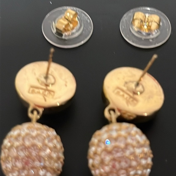 Vintage George Salo Drop Earrings Gold CZ Pearl - Picture 7 of 8